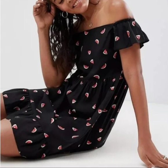 ASOS Dresses & Skirts - Asos Black Watermelon Printed Sundress
